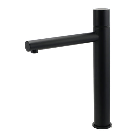 WELS Black 30cm Tall Basin Mixer Vanity Sink Faucet Bubble Tap Laundry 180º Turn.