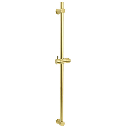 Brushed Gold Brass 850mm Long Sliding Rail Bar Swivel Handheld Shower Holder Kit.
