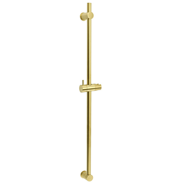 Brushed Gold Brass 850mm Long Sliding Rail Bar Swivel Handheld Shower Holder Kit.