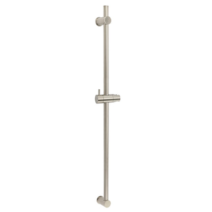 Solid Brass Brushed Nickel Long Sliding Rail Bar Swivel Handheld Shower Holder.