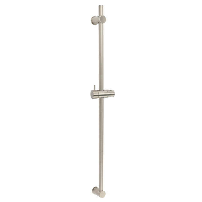 Solid Brass Brushed Nickel Long Sliding Rail Bar Swivel Handheld Shower Holder.