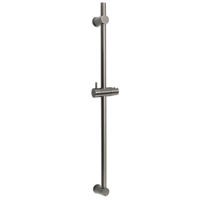 Gun Metal Grey Brass 850mm Long Sliding Rail Bar Swivel Handheld Shower Holder Bracket.