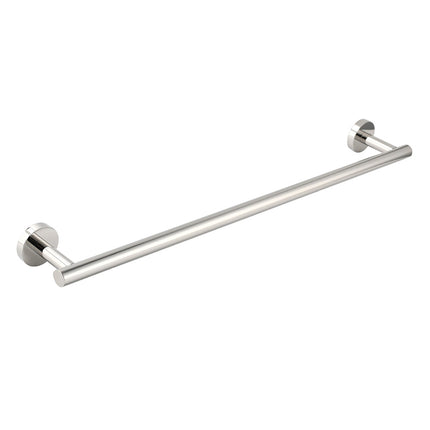 Polished Chrome 600mm Single Towel Rack Rail Holder Stainless Steel Hanger Bar.