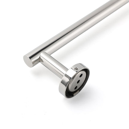 Polished Chrome 600mm Single Towel Rack Rail Holder Stainless Steel Hanger Bar.