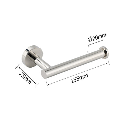 Bathroom Mirror Chrome Stainless Steel Toilet Paper Roll Tissue Holder Rack Kit.