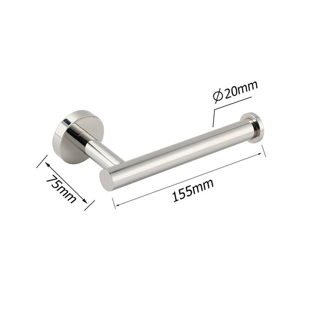 Bathroom Mirror Chrome Stainless Steel Toilet Paper Roll Tissue Holder Rack Kit.