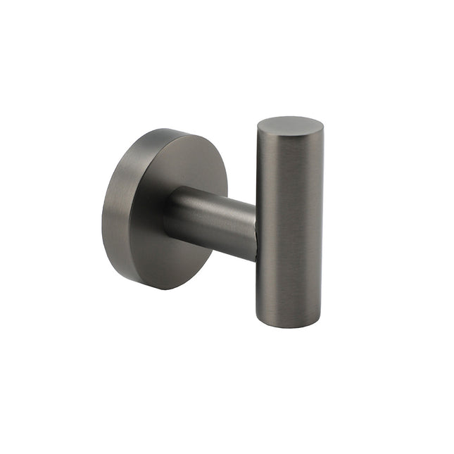 Gun Metal Tidy Robe Hook Hanger Organizer Bathroom Stainless Steel Wall Mounted.