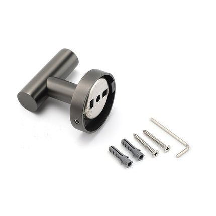 Gun Metal Tidy Robe Hook Hanger Organizer Bathroom Stainless Steel Wall Mounted.