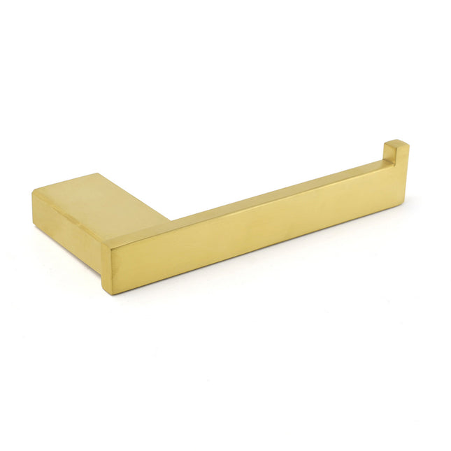 Bahtroom Brushed Gold Toilet Paper Roll Tissue Roll Holder Rack Wall Mounted Kit.