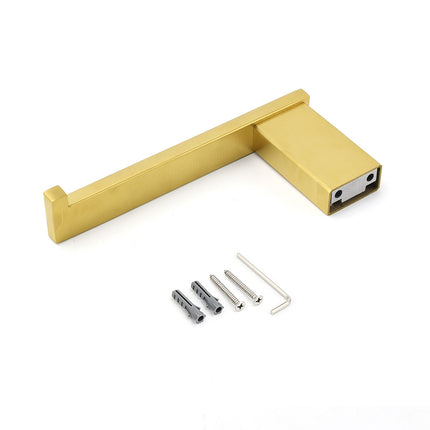 Bahtroom Brushed Gold Toilet Paper Roll Tissue Roll Holder Rack Wall Mounted Kit.