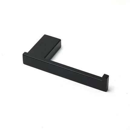 Matt Black Square Cubic Toilet Paper Roll Tissue Roll Holder Rack Wall Hook Kit.