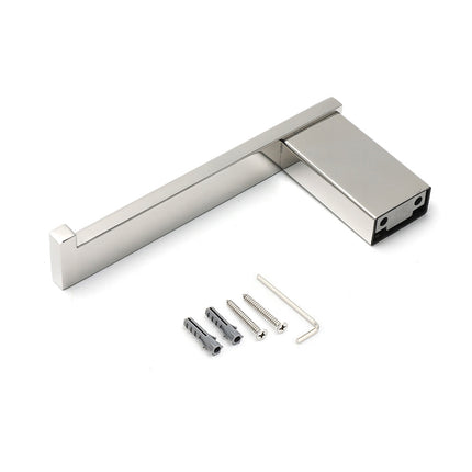 Polished Chrome Square Toilet Paper Roll Tissue Roll Holder Wall Mounted Hook.