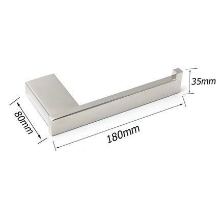Polished Chrome Square Toilet Paper Roll Tissue Roll Holder Wall Mounted Hook.