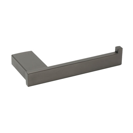 Gun Metal Square Toilet Paper Roll Tissue Roll Holder Hook Rack Wall Mounted Set.