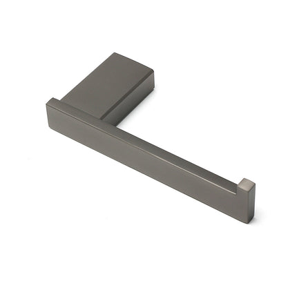 Gun Metal Square Toilet Paper Roll Tissue Roll Holder Hook Rack Wall Mounted Set.