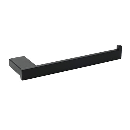 Bathroom Matt Black Stainless Steel Square Towel Rack Clothes Wall Mount Holder.