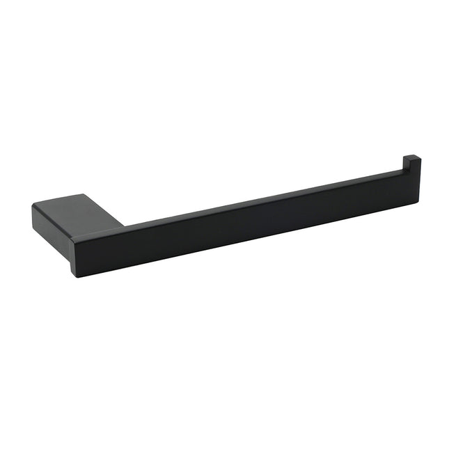 Bathroom Matt Black Stainless Steel Square Towel Rack Clothes Wall Mount Holder.