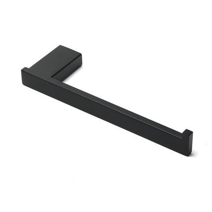 Bathroom Matt Black Stainless Steel Square Towel Rack Clothes Wall Mount Holder.