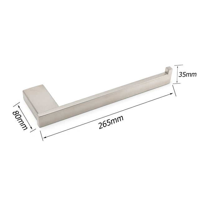 Brushed Nickel Bathroom Cubic Square Towel Rack Clothes Wall Mounted Holder Kit.