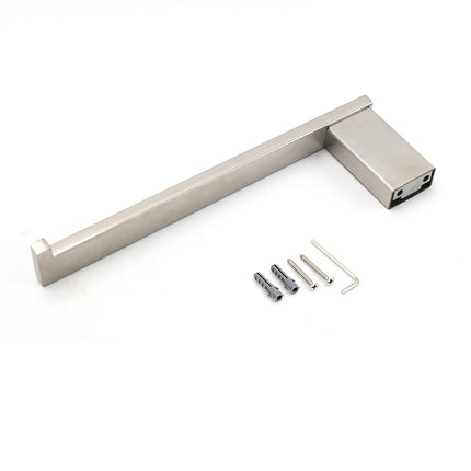 Brushed Nickel Bathroom Cubic Square Towel Rack Clothes Wall Mounted Holder Kit.