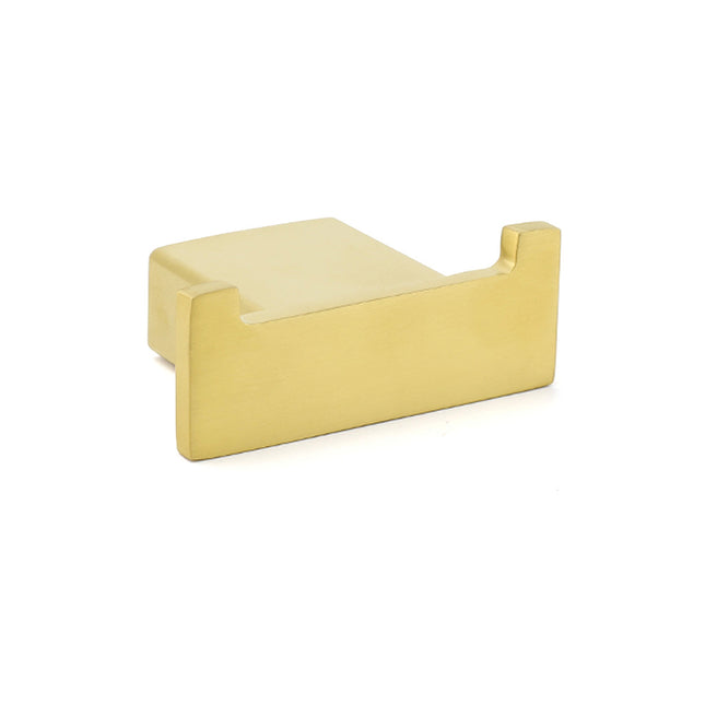 Brushed Gold Square Robe Hook Clothes Towel Towel Hanger Holder Wall Mounted Kit.