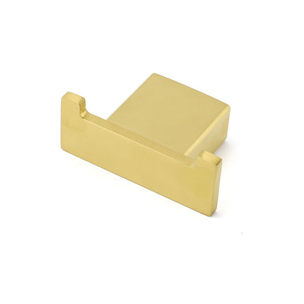Brushed Gold Square Robe Hook Clothes Towel Towel Hanger Holder Wall Mounted Kit.