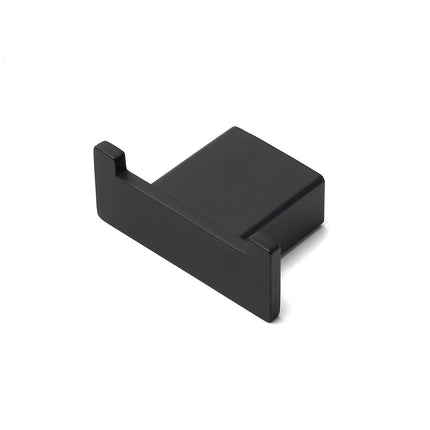 Matt Black Square Robe Hook Clothes Towel Holder Bathroom Wall Hanger Accessory.