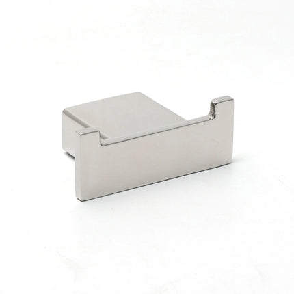 Chrome Square Robe Hook Clothes Towel Holder Bathroom Wall Mounted Hanger Kit.