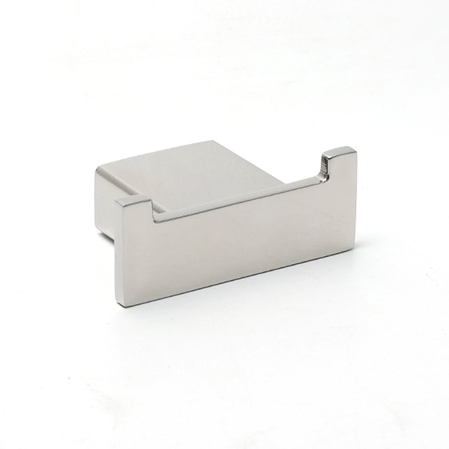 Chrome Square Robe Hook Clothes Towel Holder Bathroom Wall Mounted Hanger Kit.