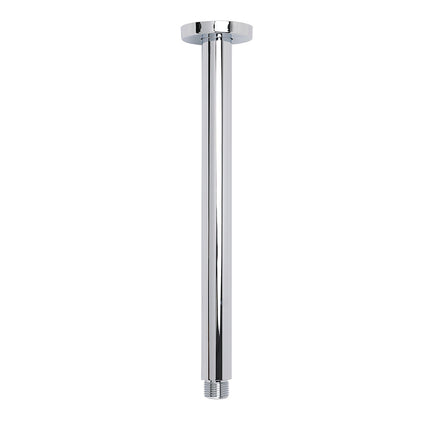 WELS Chrome Large 16" Round Rain Shower Head 300mm Ceiling Dropper Extension Arm Set.