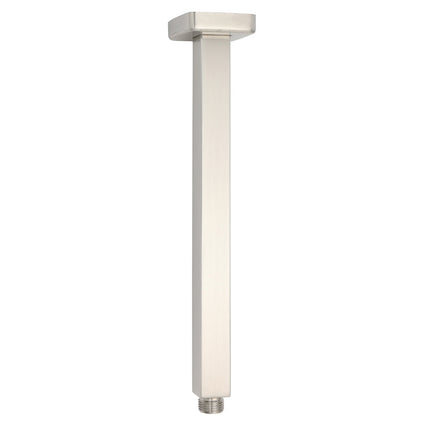 Shower Component 30cm Long Ceiling Extension Dropper Arm Brass Brushed Nickel Square.