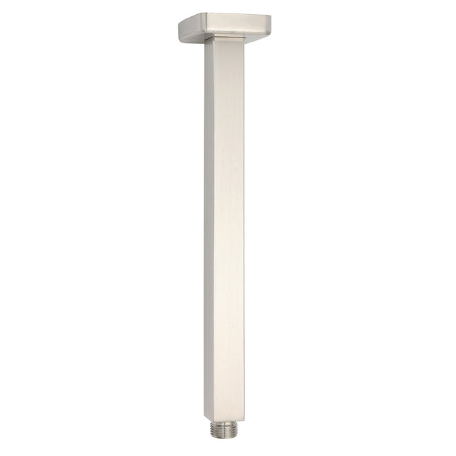 Shower Component 30cm Long Ceiling Extension Dropper Arm Brass Brushed Nickel Square.