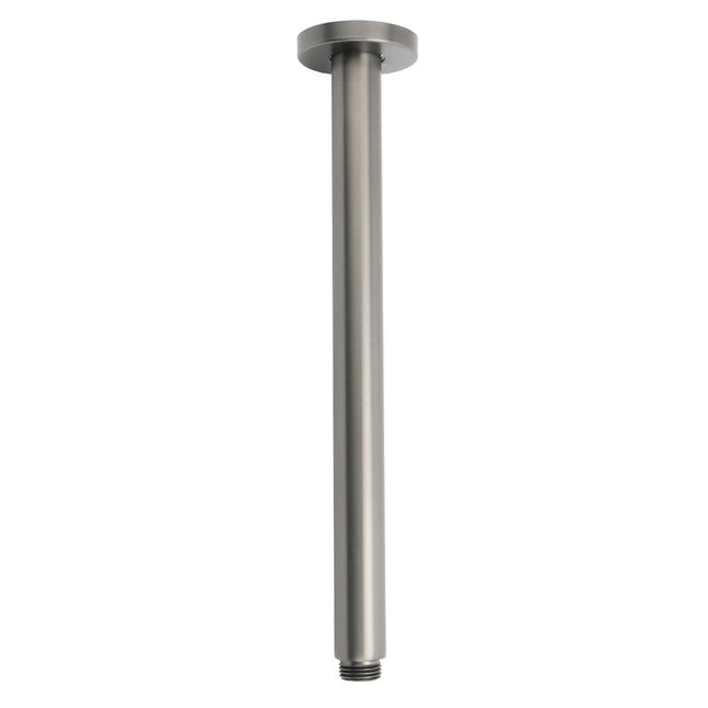 Gunmetal Round 300mm Brass Shower Arm Ceiling Mount Extension Dropper For Head.