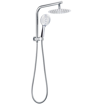 WELS Twin Shower Set 8" Rain Head 3 Modes Handheld Switch Diverter Gooseneck Wall Arm.