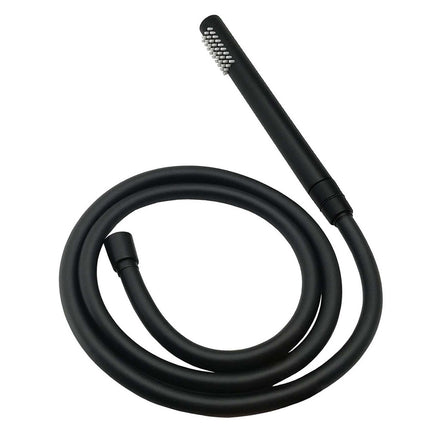 Matt Black Round 8" Rain Shower Head 3 Mode Handheld 2 in 1 Wall Arm Taps Set.