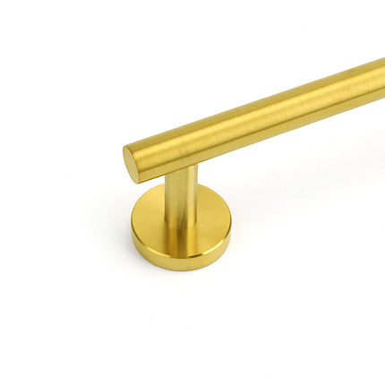 Brushed Gold Stainless Steel 750mm Long Towel Rack Rail Holder Round Hanger Bar.