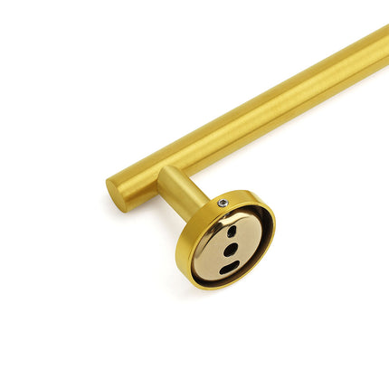 Brushed Gold Stainless Steel 750mm Long Towel Rack Rail Holder Round Hanger Bar.