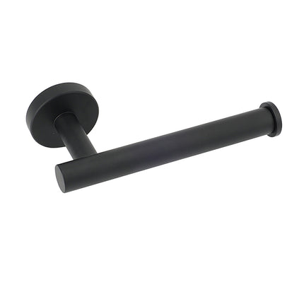 Matt Black Round Stainless Steel Toilet Paper Roll Tissue Holder Bathroom Wall.