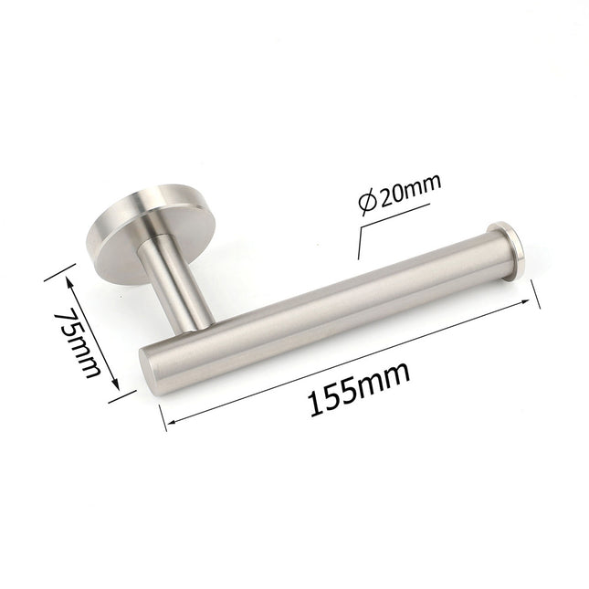 Brushed Nickel Stainless Steel Toilet Paper Roll Tissue Holder Rack Kit Bathroom.
