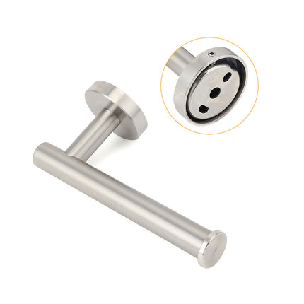 Brushed Nickel Stainless Steel Toilet Paper Roll Tissue Holder Rack Kit Bathroom.