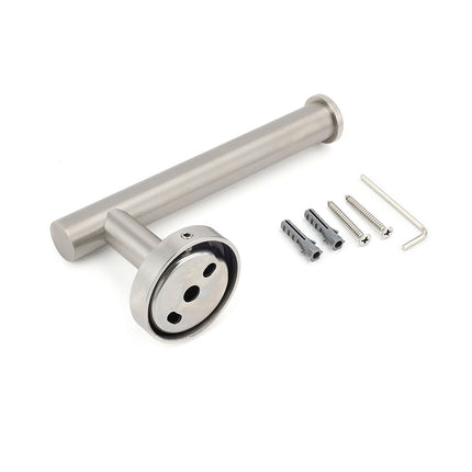Brushed Nickel Stainless Steel Toilet Paper Roll Tissue Holder Rack Kit Bathroom.