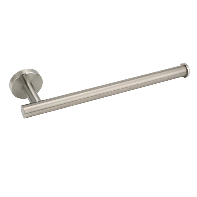 Brushed Nickel Round Towel Rack Holder Hook Clothes Hanger Bathroom Accessory.