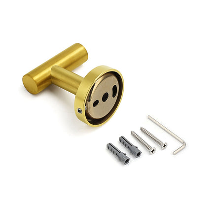Brushed Gold Robe Hook Hanger Organizer Bathroom Stainless Steel Wall Mounted.