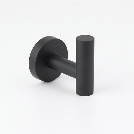 Matt Black Robe Hook Hanger Organizer Bathroom Wall Mounted Kit Stainless Steel.