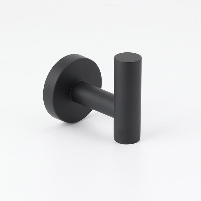 Matt Black Robe Hook Hanger Organizer Bathroom Wall Mounted Kit Stainless Steel.
