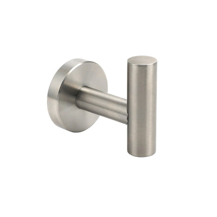 Brushed Nickel Robe Hook Hanger Organizer Bathroom Stainless Steel Accessory Kit.