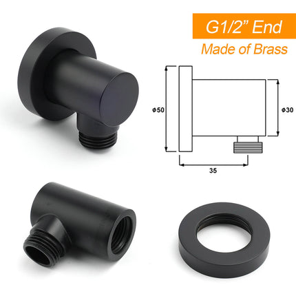 WELS Matt Black Twin Shower 8" Round Head Set Sliding Rail 3 Mode Handheld Rose + Mixer.