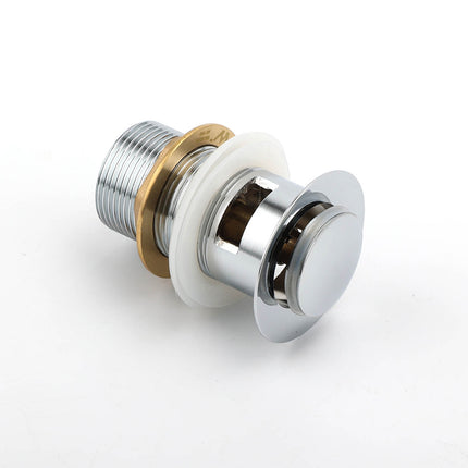 32mm Pop Up Push Brass Waste Plug Overflow Basin Sink Drain Chrome Kit Watermark.
