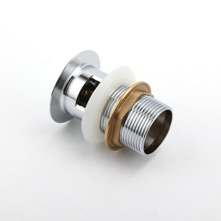 32mm Pop Up Push Brass Waste Plug Overflow Basin Sink Drain Chrome Kit Watermark.