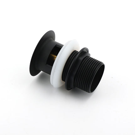 Matt Black Brass 32mm Push Pop Up Waste Plug Overflow Basin Sink Drain Outlet.